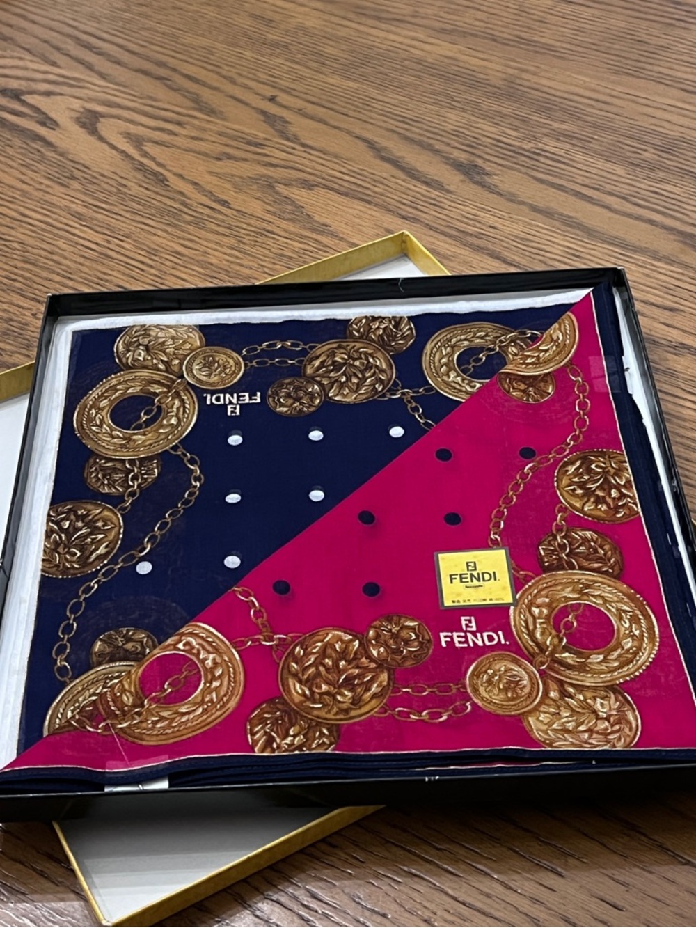 Fendi Cotton Scarf Set of 2 Vintage